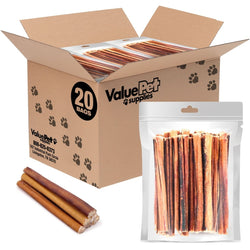 ValueBull Bully Sticks for Dogs, Medium 6 Inch, 400 Count RESALE PACKS (20 x 20 Count) - ValuePetSupplies