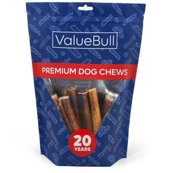 ValueBull Bully Sticks for Large Dogs, Super Jumbo 6 Inch, 25 Count - ValuePetSupplies