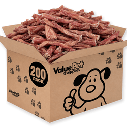 ValueBull Braided Bully Sticks for Small Dogs, Thin 6 Inch, 200 Count Wholesale Pack - ValuePetSupplies