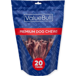 ValueBull Braided Bully Sticks for Small Dogs, Thin 6 Inch, 25 Count - ValuePetSupplies