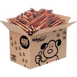 ValueBull Bully Sticks for Small Dogs, Thin 12 Inch, 400 Count Wholesale Pack - ValuePetSupplies