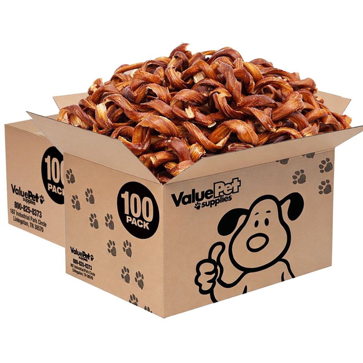 ValueBull Curly Bully Sticks, 6 - 9 Inch, 200 Count BULK PACK - ValuePetSupplies
