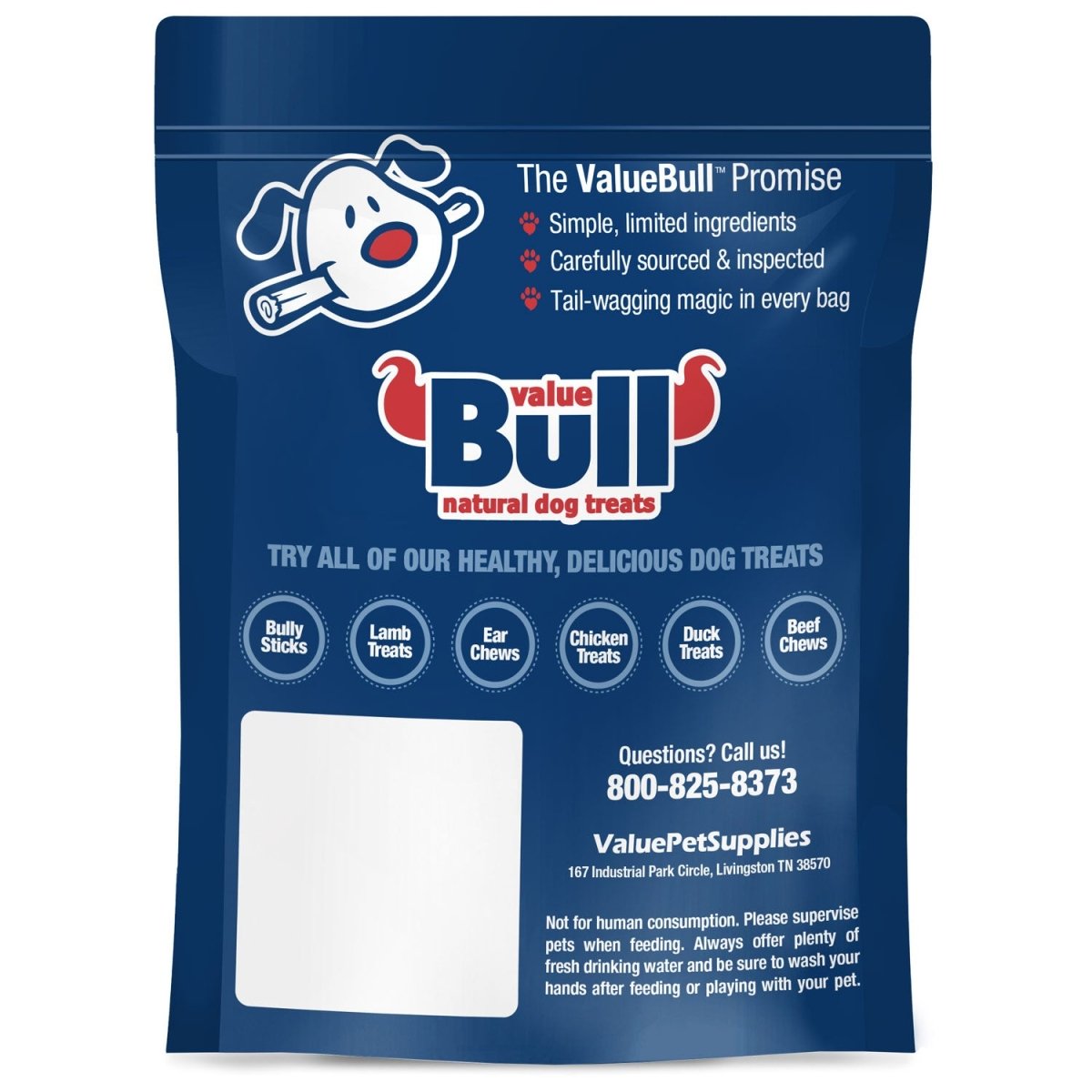 ValueBull Bully Sticks Dog Chews, 3-5 Inch, 1 Pound - Shorties - 1 Pound