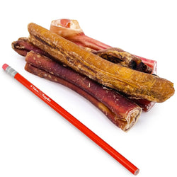 ValueBull Bully Sticks for Large Dogs, Jumbo 4 - 6 Inch, Varied Shapes, 25 Count - ValuePetSupplies