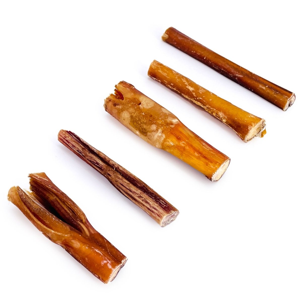 ValueBull Bully Sticks for Dogs, Medium 4 - 6 Inch, Varied Shapes, 25 Count - ValuePetSupplies