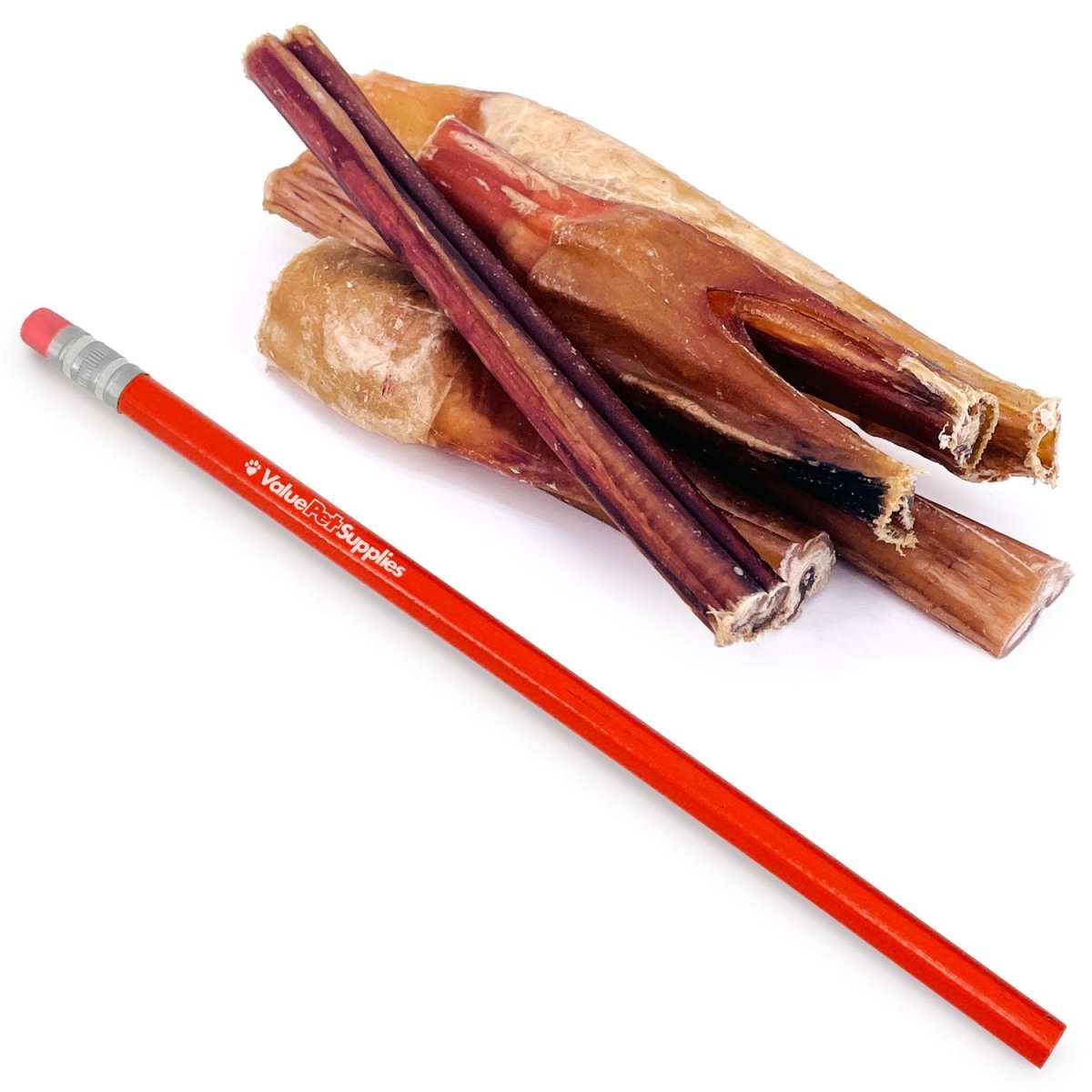 ValueBull Bully Sticks for Small Dogs, Thin 4-6 Inch, Varied Shapes, 50 Count - Thin - 50 Pieces