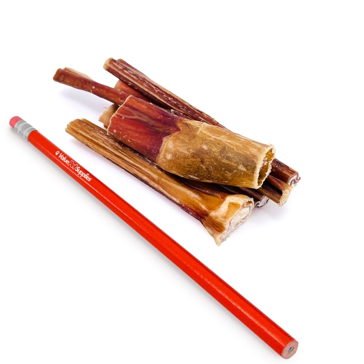ValueBull Bully Sticks for Small Dogs, Extra Thin 4-6 Inch, Varied Shapes, 100 Count Bulk Pack - X-Thin - 100 Pieces