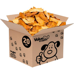 ValueBull USA Collagen Chips, Dog Chews, Natural Beef, Chicken Infused, 20 Pound BULK PACK - ValuePetSupplies