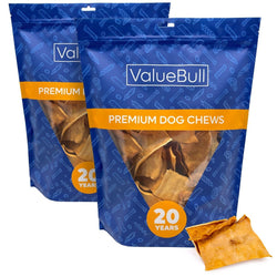 ValueBull USA Collagen Chips, Dog Chews, Natural Beef, Chicken Infused, 2 Pound - ValuePetSupplies