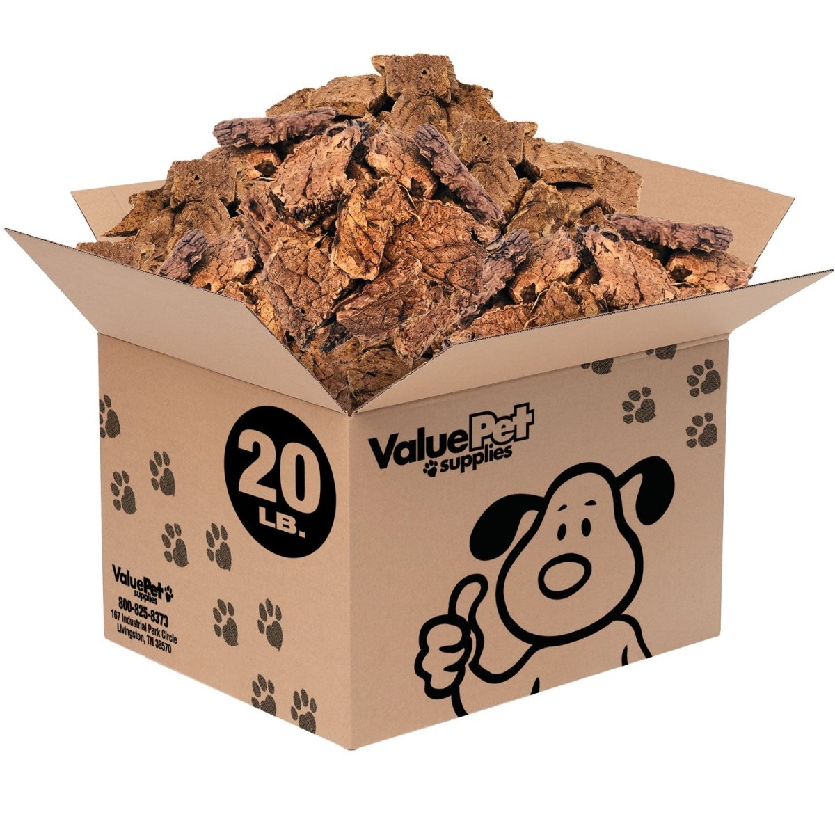 ValueBull USA Beef Lung Dog Chews, Sliced, 20 Pound BULK PACK - ValuePetSupplies