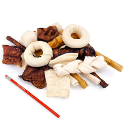 ValueBull USA Rawhide, Medium Dog Variety Mix, Fun Shapes, 1 Pound - ValuePetSupplies