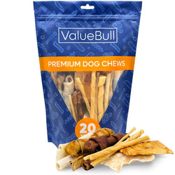 ValueBull USA Rawhide, Small Dog Variety Mix, Fun Shapes, 1 Pound - ValuePetSupplies