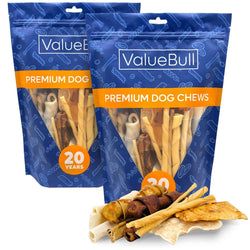 ValueBull USA Rawhide, Small Dog Variety Mix, Fun Shapes, 2 Pound - ValuePetSupplies