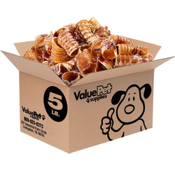 ValueBull USA Beef Trachea Bites for Small Dogs, 5 Pounds Bulk Pack - ValuePetSupplies