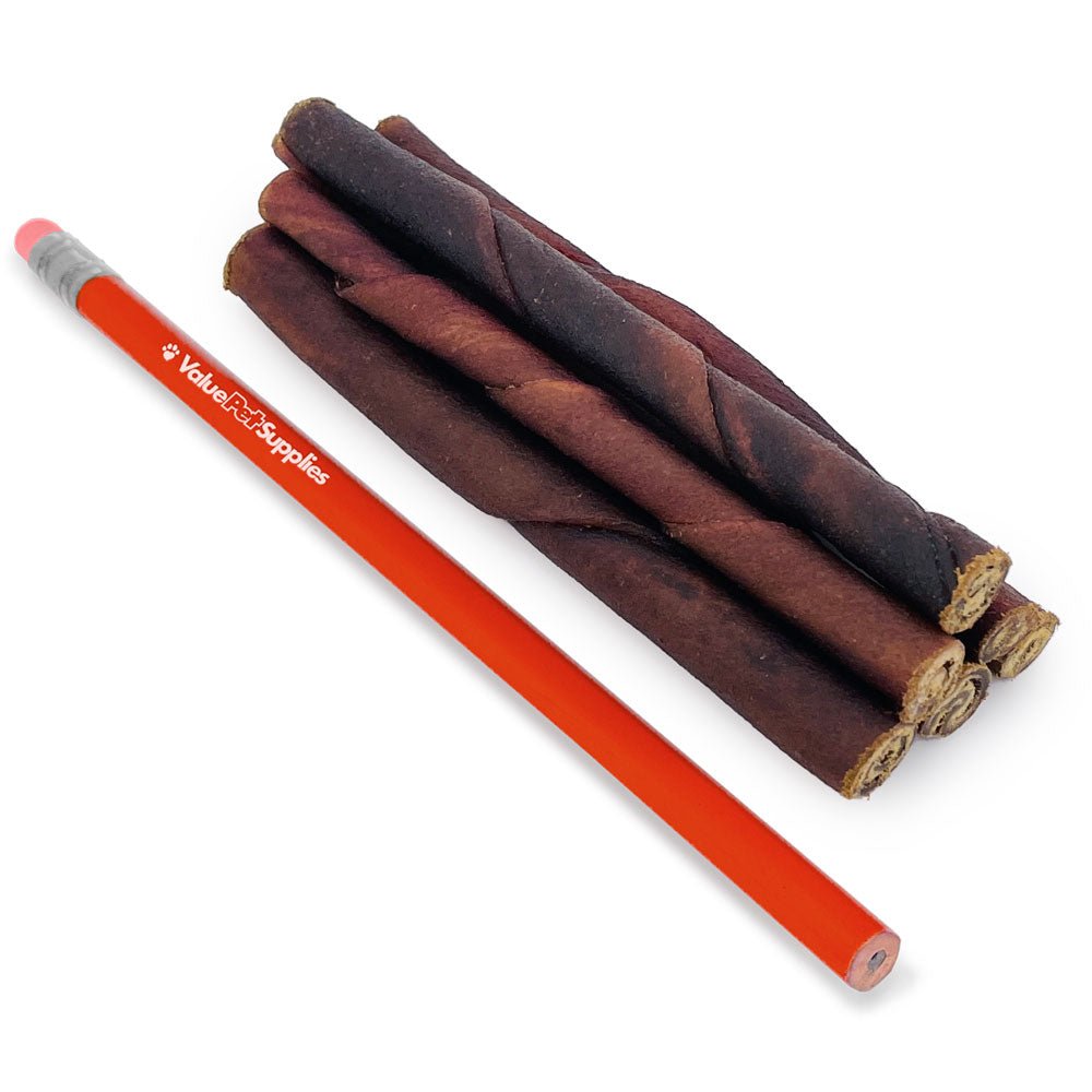 ValueBull USA Collagen Twists Dog Chews, 5 Inch, Natural Long - Lasting Dog Treats, 25 Count - ValuePetSupplies
