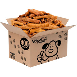 ValueBull USA Collagen Retriever Rolls, Dog Chews, Natural Beef, Chicken Infused, 6 Inch, 400 Count WHOLESALE PACK - ValuePetSupplies