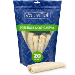 ValueBull USA Collagen Retriever Rolls, Dog Chews, Natural Beef, 6 Inch, 10 Count - ValuePetSupplies
