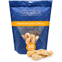ValueBull USA Collagen Twists, Dog Chews, Natural Beef, 10 Count - ValuePetSupplies