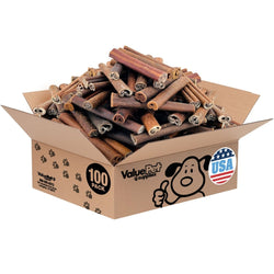ValueBull USA Collagen Sticks for Dogs, 6 Inch Jumbo Chews, Natural Long - Lasting Dog Treats, 100 Count Bulk Pack - ValuePetSupplies