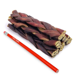 ValueBull USA Collagen Braid Beef Large Dog Chews, Medium 6 Inch 10 Count - Medium - 10 Braids