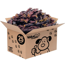 ValueBull USA Collagen Braid Beef Large Dog Chews, Medium 6 Inch 25 Count Bulk - ValuePetSupplies