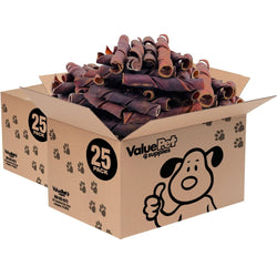 ValueBull USA Collagen Curly Spirals for Dogs, 5 - 6 Inch Thick Chews, Natural Dog Treats, 50 Count Bulk Pack - ValuePetSupplies