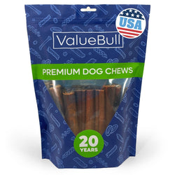 ValueBull USA Collagen Sticks for Dogs, 6 Inch Thick Chews, Natural Long - Lasting Dog Treats, 25 Count - ValuePetSupplies