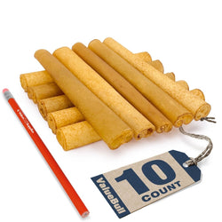 ValueBull USA Collagen Sticks for Dogs, Lightly Smoked, 6 Inch Thick Chews, 10 Count - ValuePetSupplies