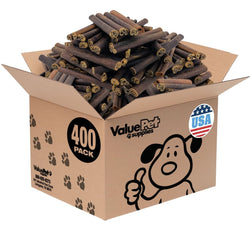 ValueBull USA Collagen Sticks for Dogs, 6 Inch Thick Chews, Natural Long - Lasting Dog Treats, 400 Count Wholesale Pack - ValuePetSupplies