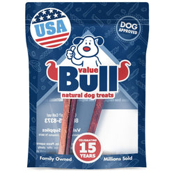 ValueBull USA Collagen Sticks for Small Dogs, 6 Inch Extra Thin Chews, Natural Dog Treats, 3 Count (SAMPLE PACK) - ValuePetSupplies