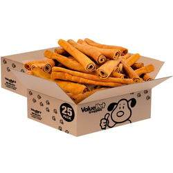 ValueBull USA Collagen Retriever Rolls, Dog Chews, Natural Beef, Chicken Infused, 9 Inch, 50 Count BULK PACK - ValuePetSupplies