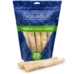 ValueBull USA Collagen Retriever Rolls, Dog Chews, Natural Beef, 9 Inch, 10 Count - ValuePetSupplies