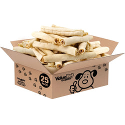 ValueBull USA Collagen Retriever Rolls, Dog Chews, Natural Beef, 9 Inch, 25 Count BULK PACK - ValuePetSupplies