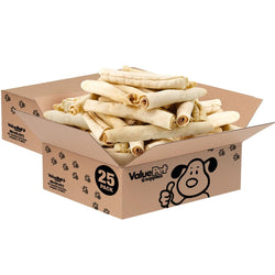 ValueBull USA Collagen Retriever Rolls, Dog Chews, Natural Beef, 9 Inch, 50 Count BULK PACK - ValuePetSupplies