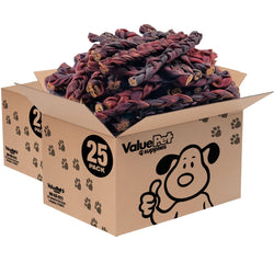 ValueBull USA Collagen Braids, Thick 11 - 12 Inch, 50 Count BULK PACK - ValuePetSupplies