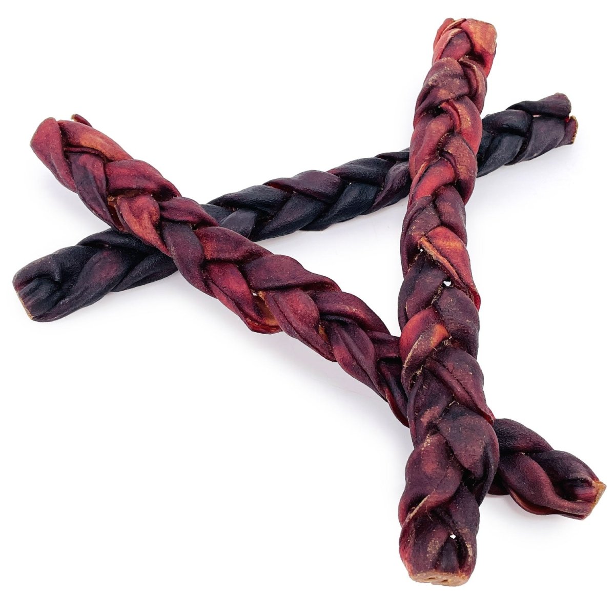 ValueBull USA Collagen Braid Beef Large Dog Chews, Thick 12 Inch 50 Count Bulk Pack - Thick - 50 Braids