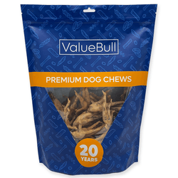 ValueBull USA Dehydrated Chicken Feet for Dogs, 50 Count - Chicken - 50 Feet