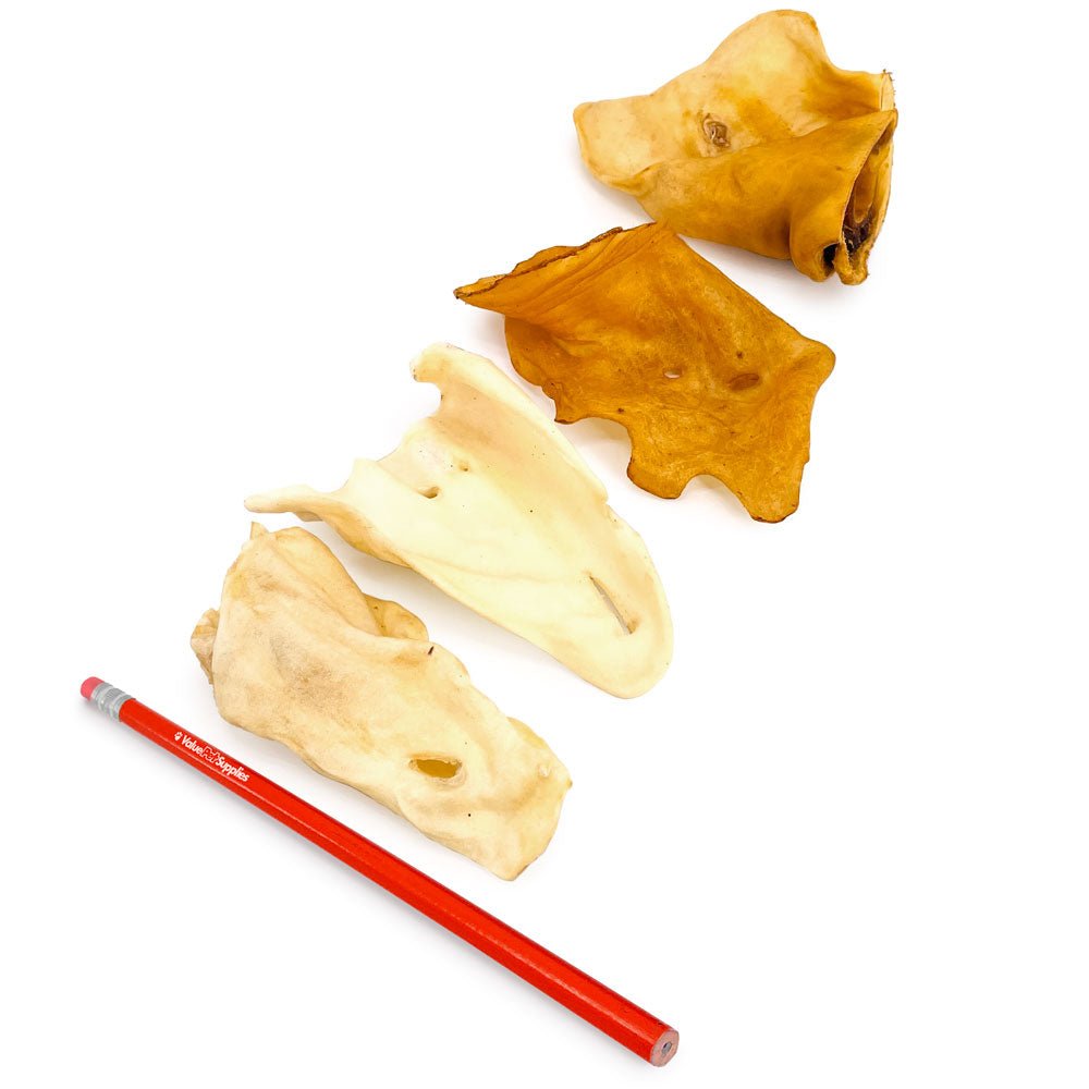 ValueBull Cow Ears for Dogs, Varied Shapes, Small, 50 Count Bulk Pack
