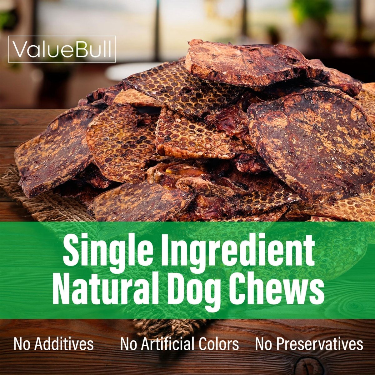 ValueBull Beef Lung Wafers, Premium 20 Pounds Wholesale Pack - Wafers - 20 Pound
