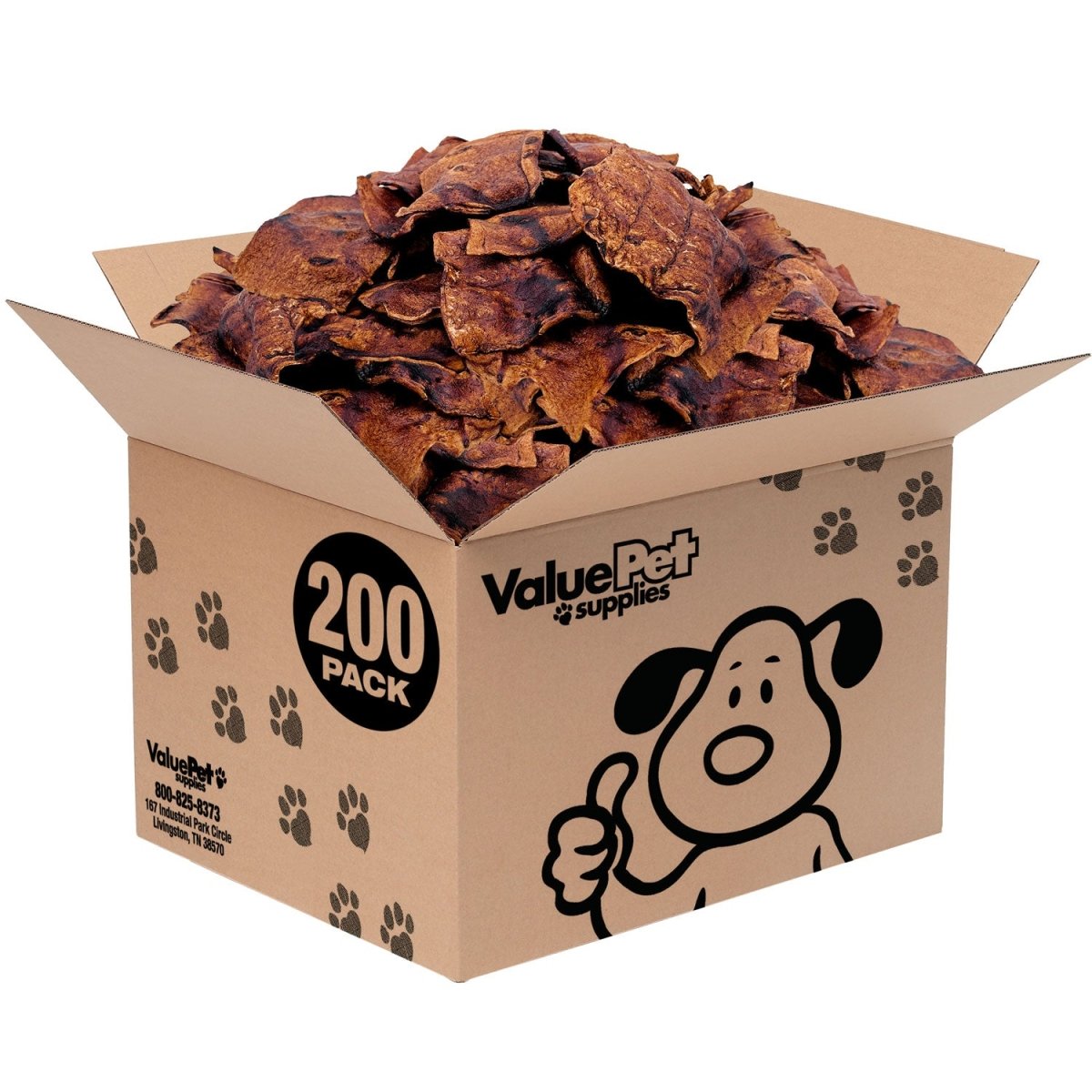 ValueBull USA Rawhide Chips, Natural Beef Flavor, 200 Count BULK PACK - ValuePetSupplies