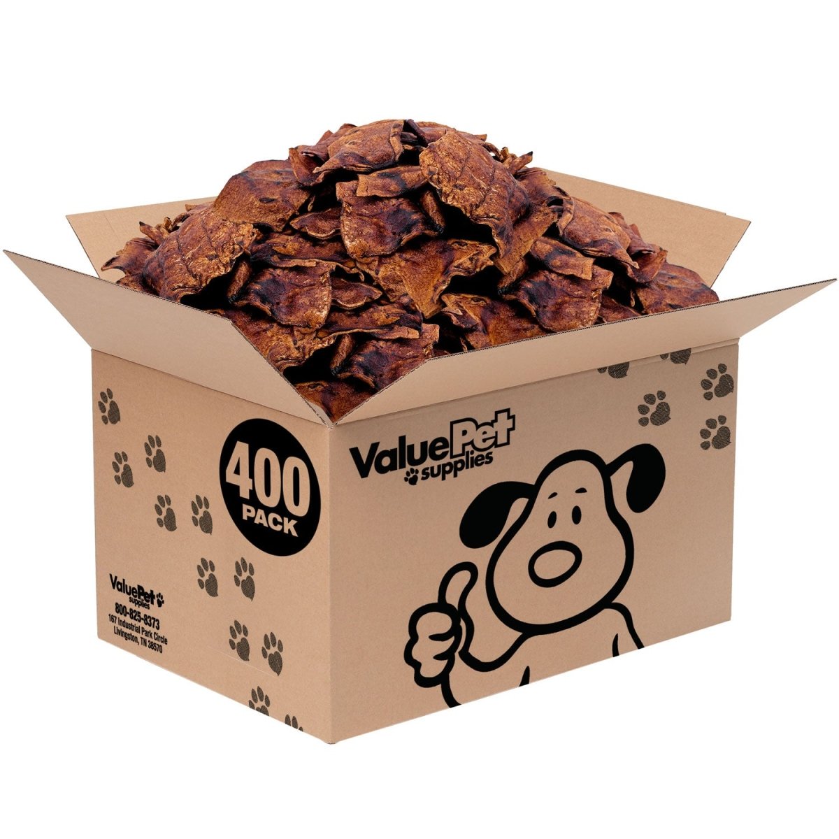 ValueBull USA Rawhide Chips, Natural Beef Flavor, 400 Count Bulk Pack - ValuePetSupplies
