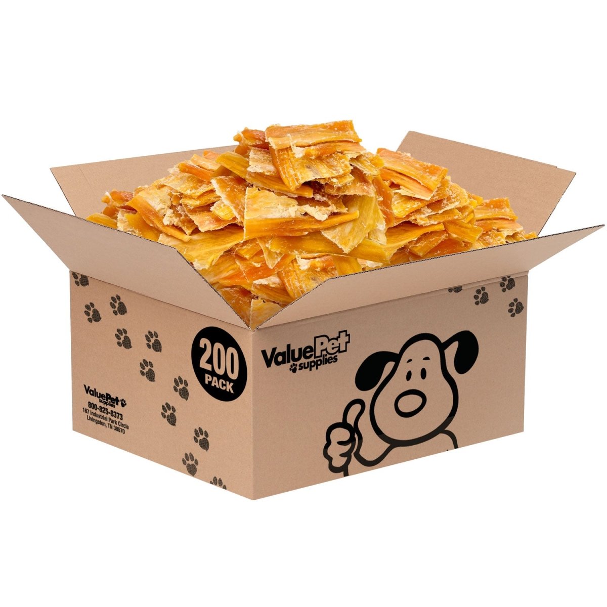 ValueBull Beef Backstrap Tendons, Premium, 200 Count Bulk Pack - ValuePetSupplies