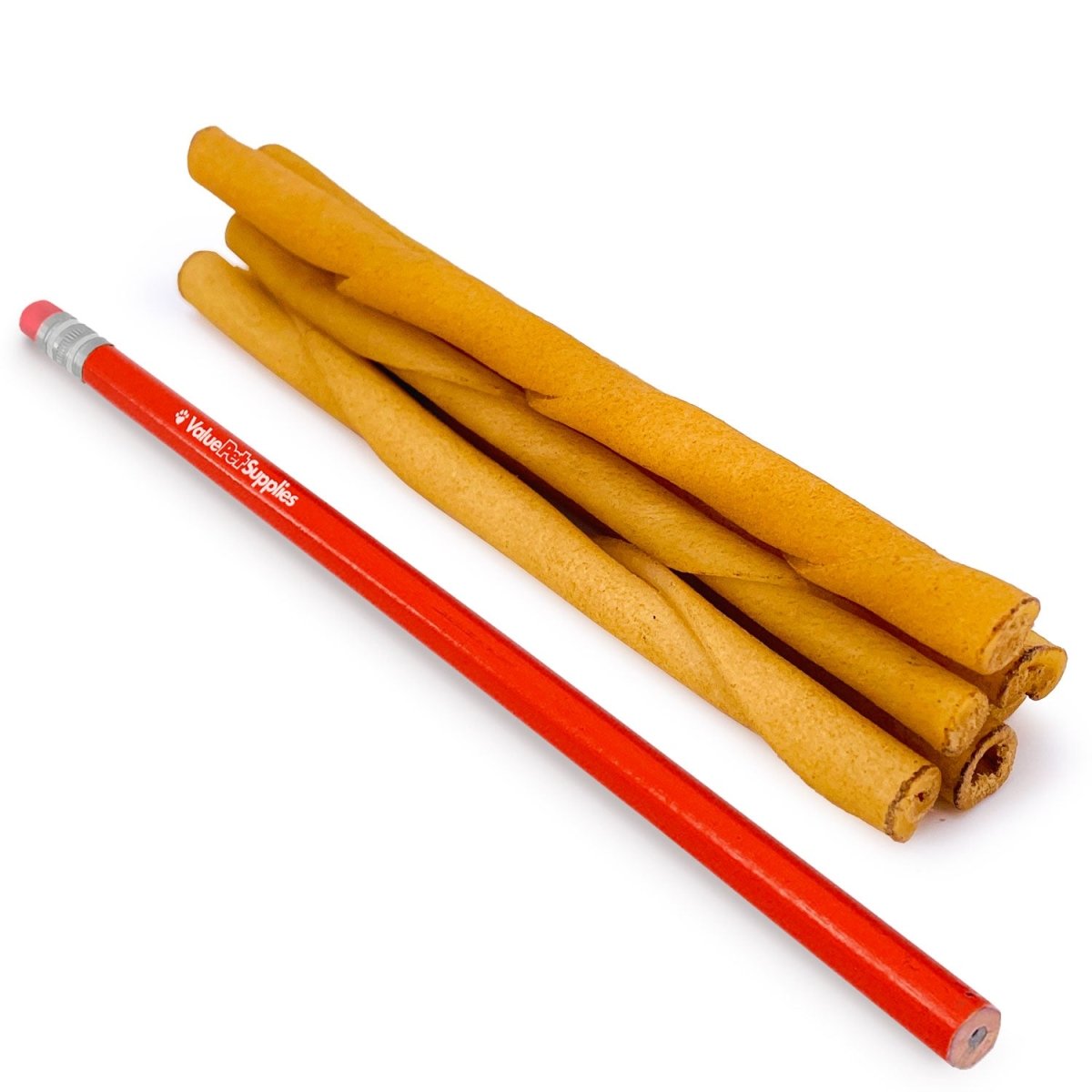 ValueBull USA Rawhide Twists for Small Dogs, 5 Inch, Smoked, Varied Thicknesses, 50 Count - ValuePetSupplies