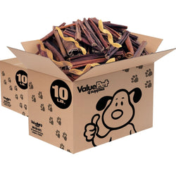 ValueBull Collagen Sticks For Dogs, Bully Sticks & Rawhide Alternative, Varied Shapes & Sizes, 20 lb BULK PACK - ValuePetSupplies
