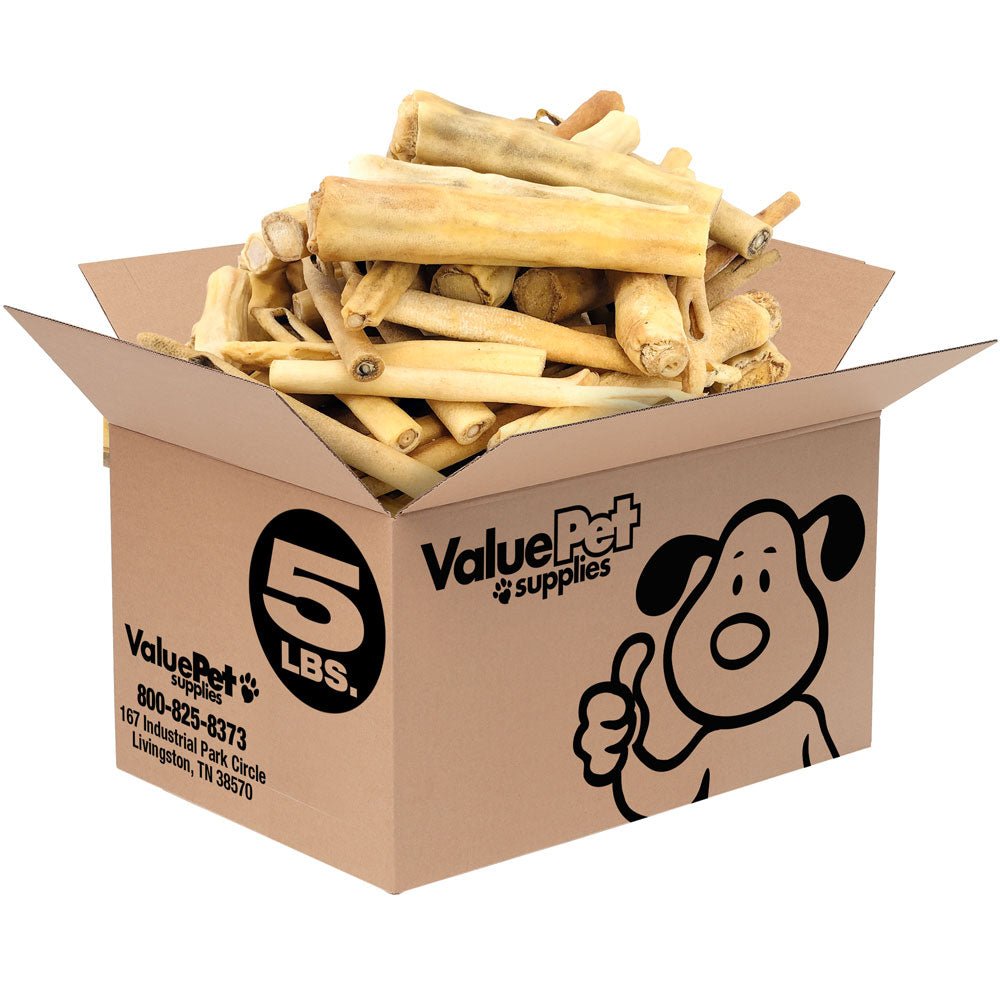 ValueBull Cow Tails Dog Chews, Varied Shapes, 5 Pounds BULK PACK - ValuePetSupplies