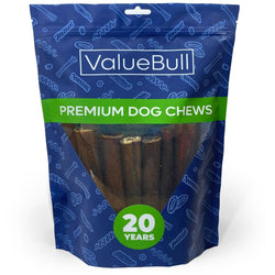 ValueBull Collagen Sticks For Dogs, Bully Sticks & Rawhide Alternative, Jumbo 6 Inch, 25 Count - ValuePetSupplies