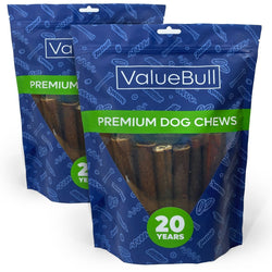 ValueBull Collagen Sticks For Dogs, Bully Sticks & Rawhide Alternative, Jumbo 6 Inch, 50 Count - ValuePetSupplies
