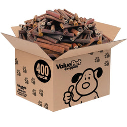 ValueBull Collagen Sticks For Dogs, Bully Sticks & Rawhide Alternative, Jumbo 6 Inch, 400 Count WHOLESALE PACK - ValuePetSupplies