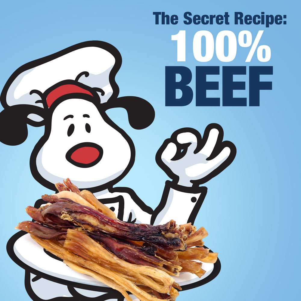 ValueBull Beef Tendons For Dogs, Jumbo, Varied Shapes, 40 Pound WHOLESALE PACK - ValuePetSupplies