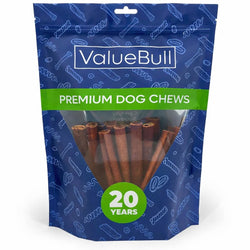 ValueBull Buffalo Collagen Sticks for Dogs, 6 Inch Medium Chews, Natural Long-Lasting Dog Treats, 25 Count - Medium - 25 Sticks